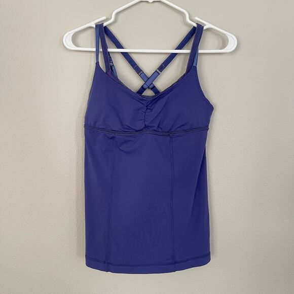 Lululemon Purple Warrior 1 Hot Strappy Tank (6) - Picture 1 of 6